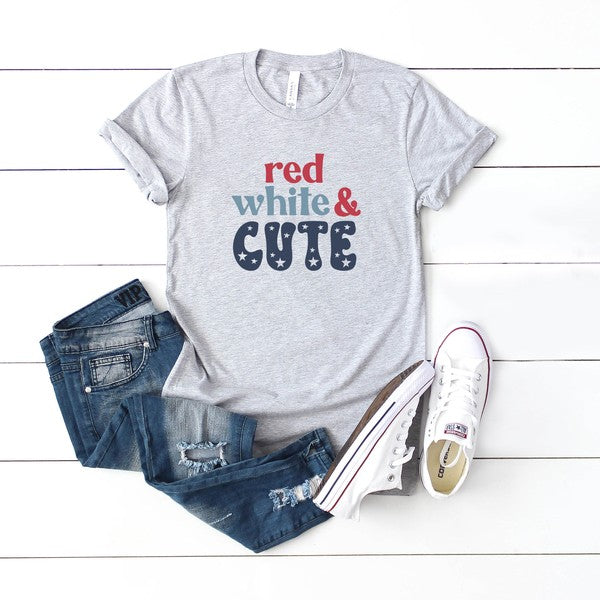 Red White And Cute Stars Youth Graphic Tee