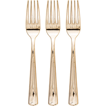 disposable gold forks