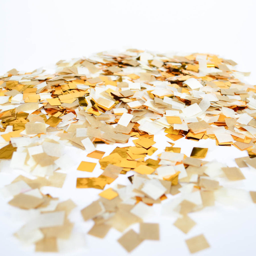 metallic gold confetti