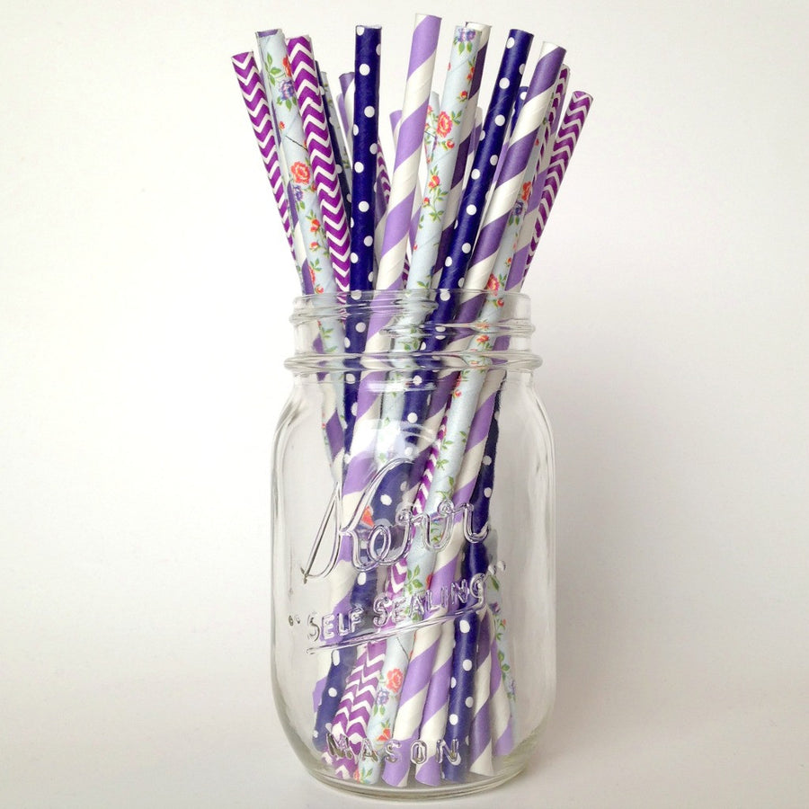 purple straws