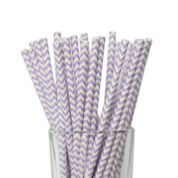 lavender chevron straws