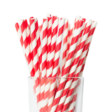red striped straws