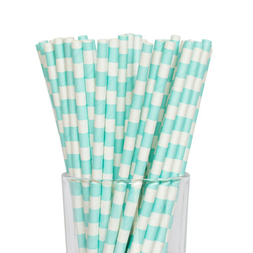 Turquoise Tube Straws