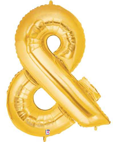 gold ampersand balloon