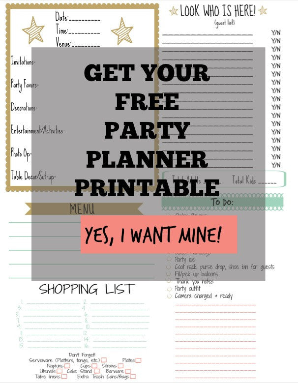 Free Printable Party Planner Template