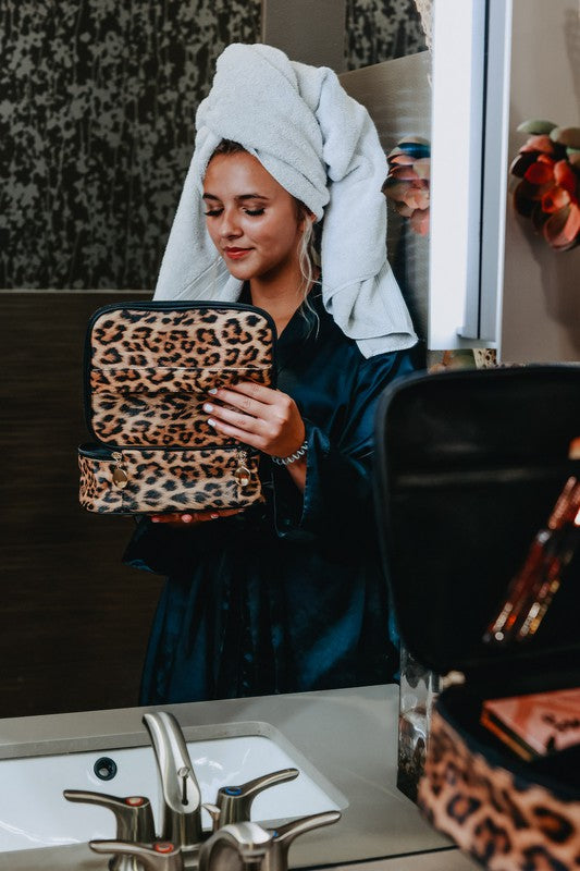 The Clarissa - Leopard Makeup Case and Organizer