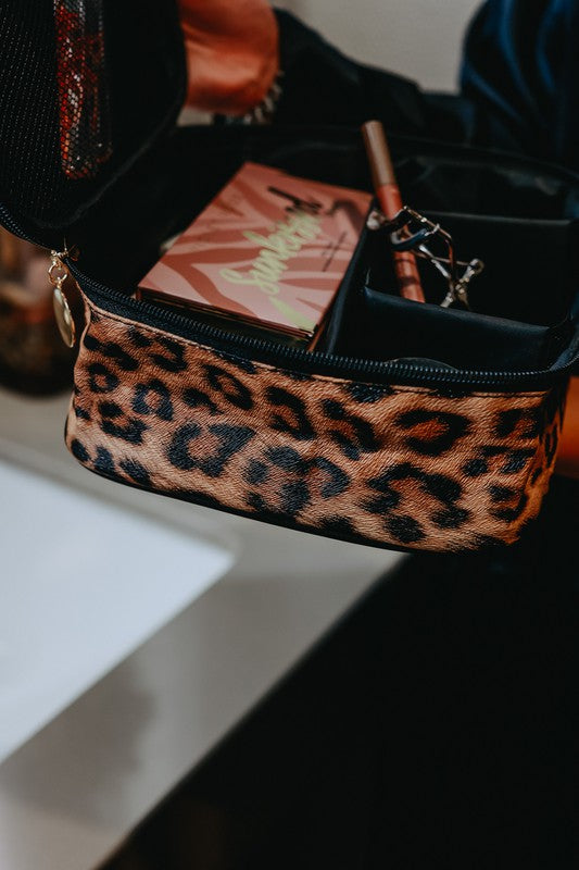 The Clarissa - Leopard Makeup Case and Organizer