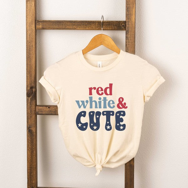 Red White And Cute Stars Youth Graphic Tee