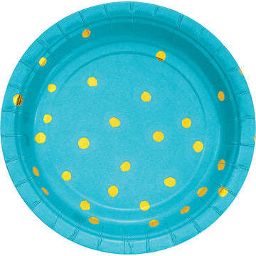 blue dessert plates