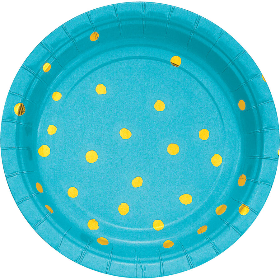 blue dessert plates