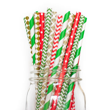 Jolly Holiday: Christmas Paper Straws