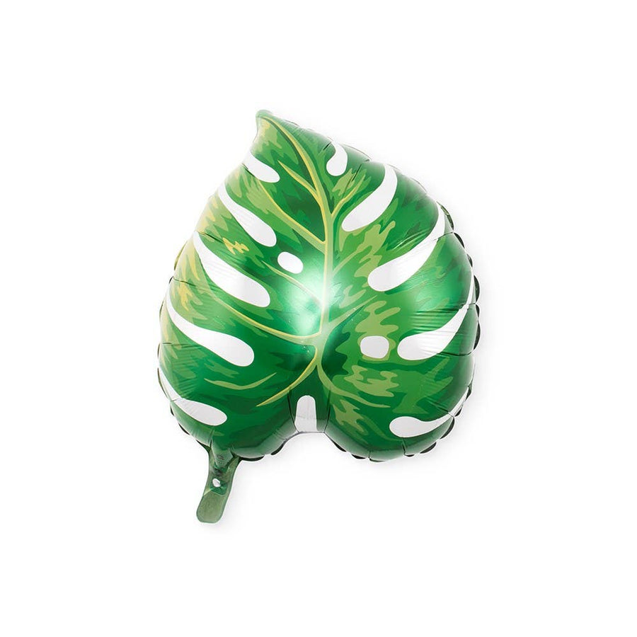 Mylar Foil Helium Balloon Decoration - Green Tropical Leaf