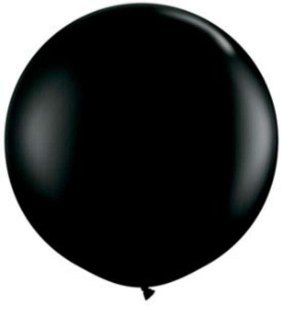 Jumbo Black Party Balloon, 36 in. QTY. 1