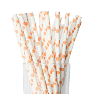 peach paper straws