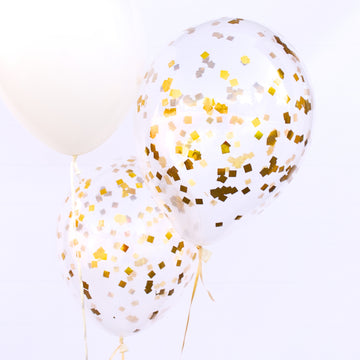 Gold confetti Balloons