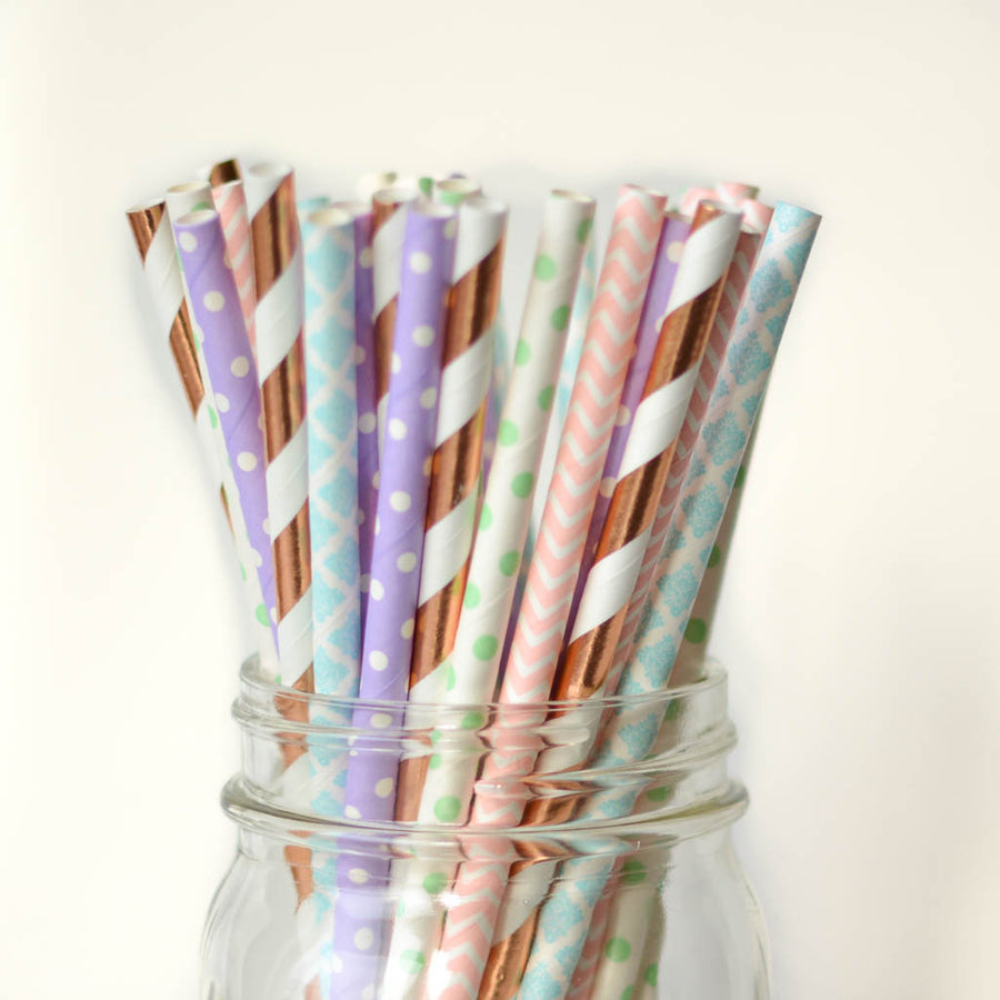 pastel straws