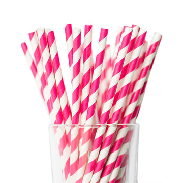 cherry pink straws