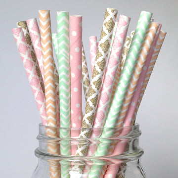 Vintage Chic Paper Straws