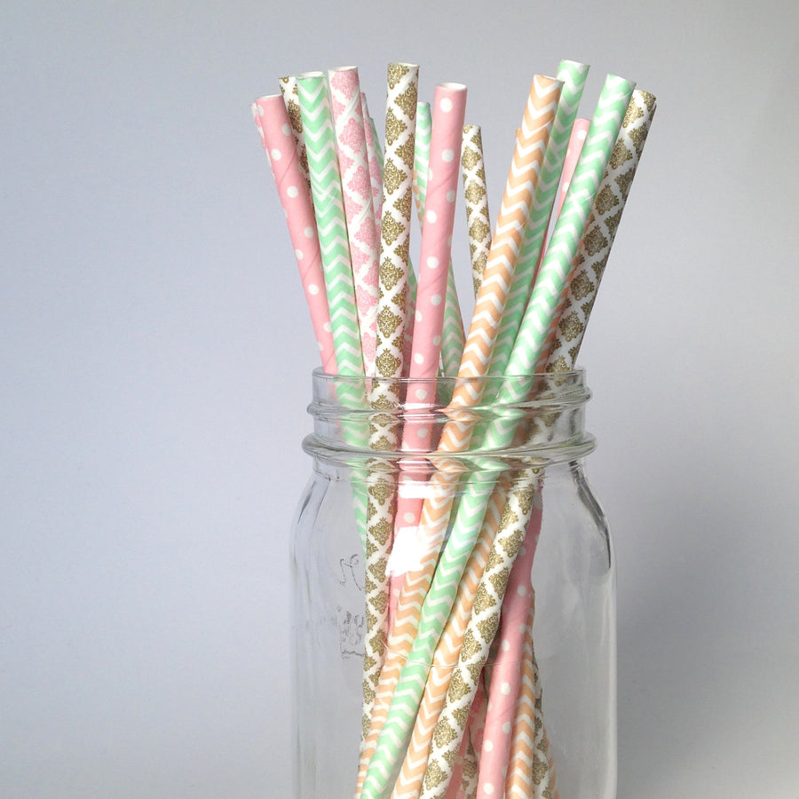 Vintage Chic Paper Straws