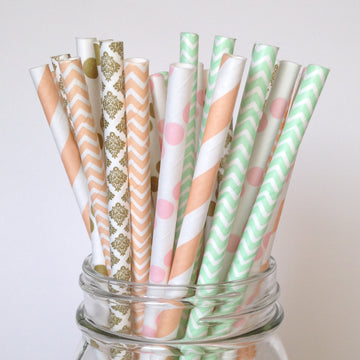 Shabby Chic Multipack Paper Straws