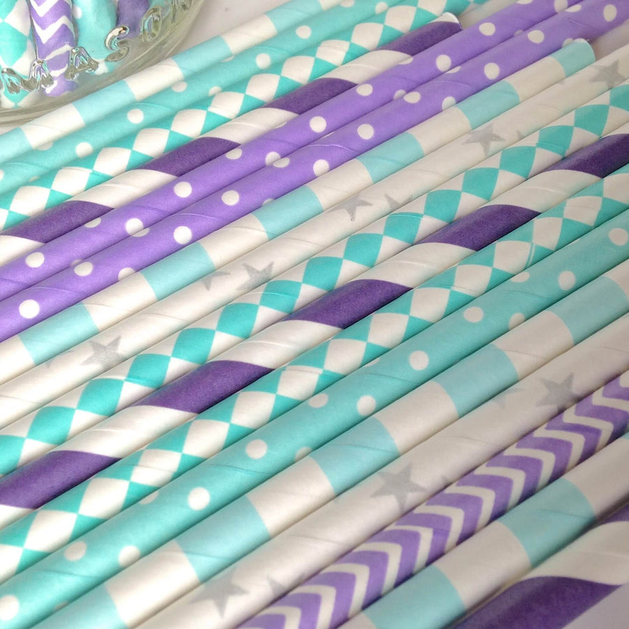 Frozen Birthday Party Paper Straws