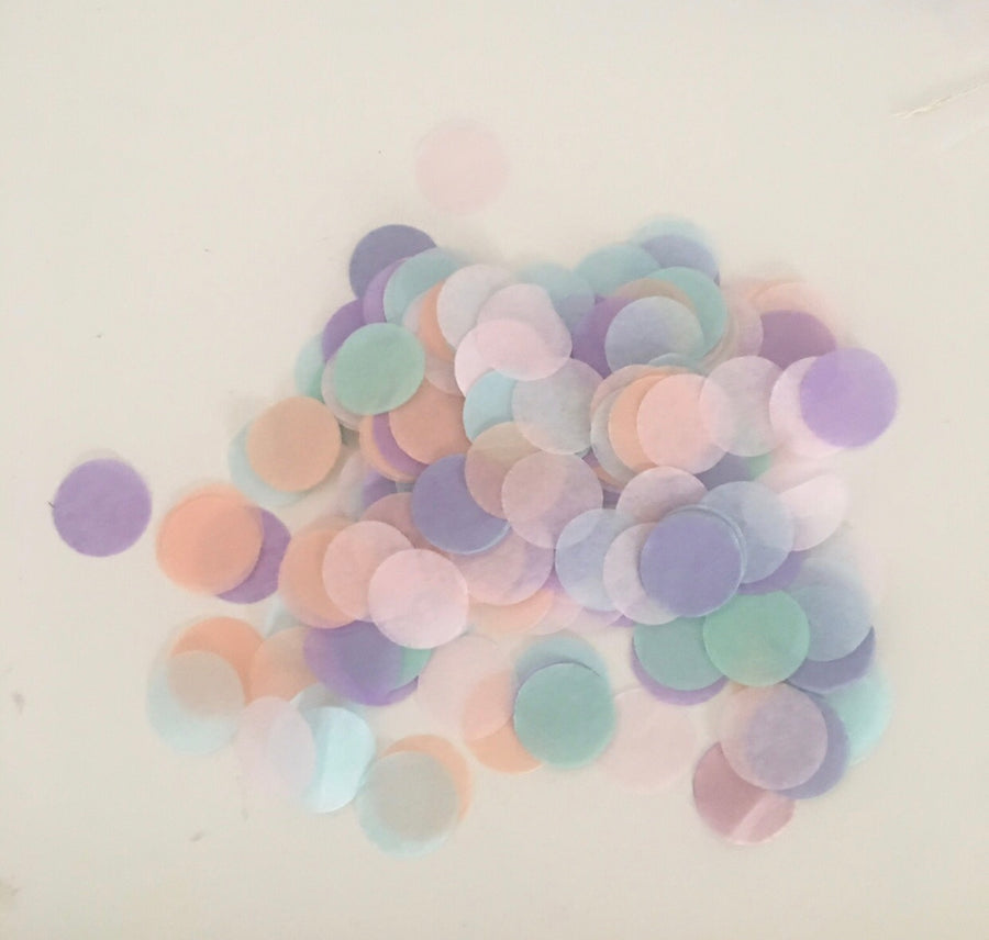 Peach, lavender Confetti