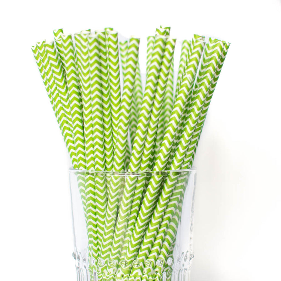 lime green straws