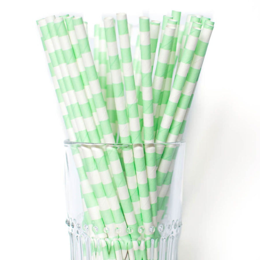 mint paper straws
