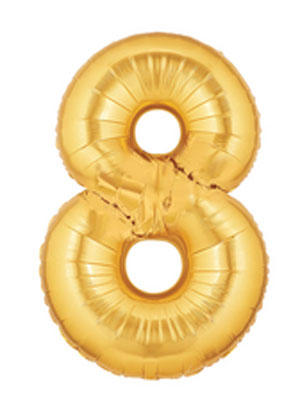 gold 8 balloon