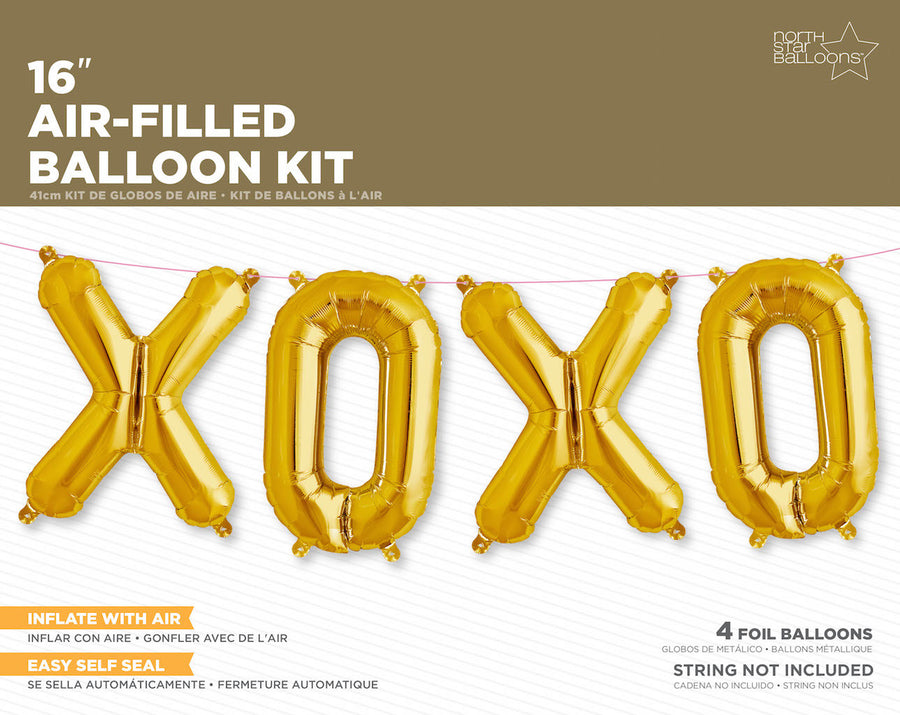 xoxo gold balloons