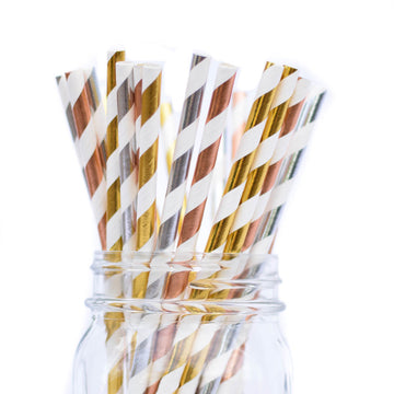 metallic straws