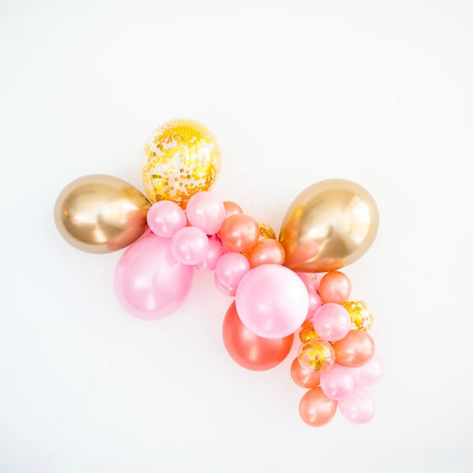 balloon arch kit pink gold