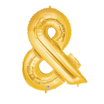 gold ampersand balloon
