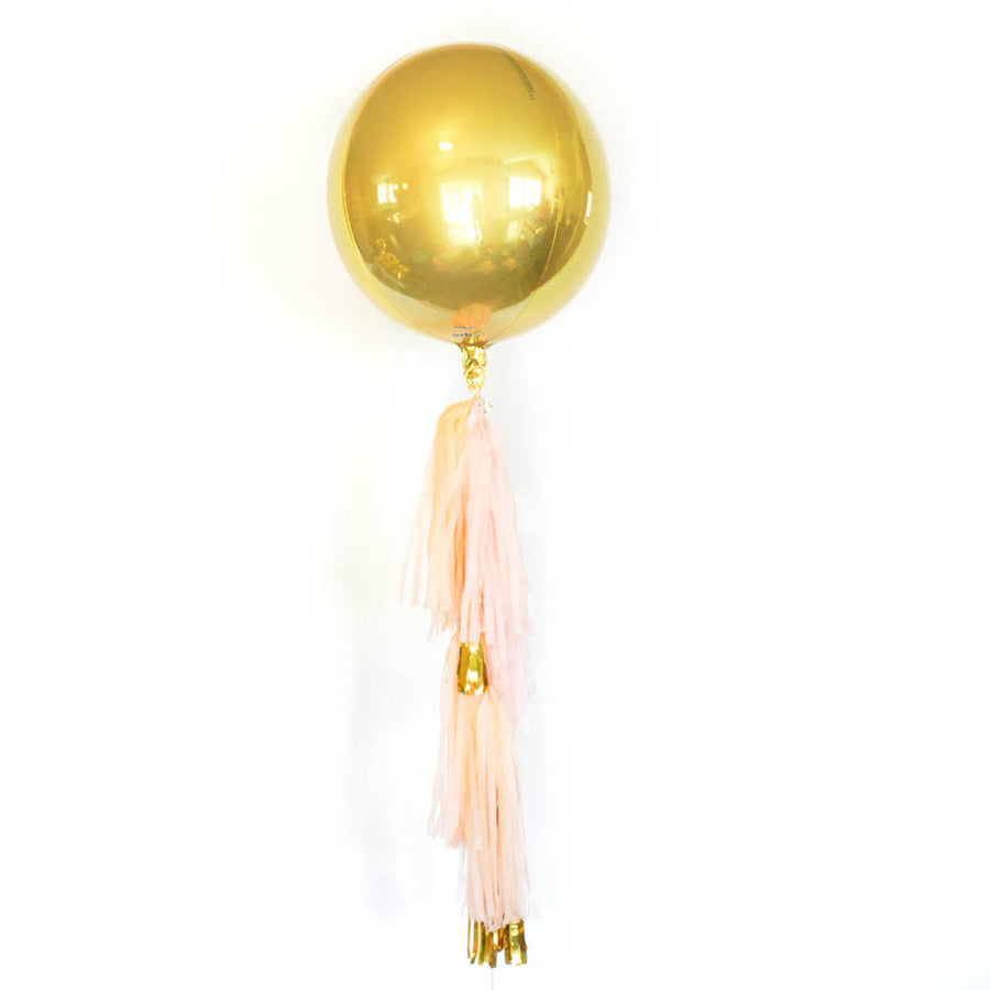Bernadette, Balloon Tissue Tassel Tail Garland Kit in Pink, Mint and  Metallic Gold Tassels