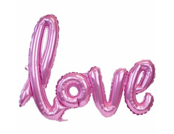 Pink Love Balloon script font/ balloon banner/ air fill only/ script balloon/wedding balloon/ jumbo balloon/
