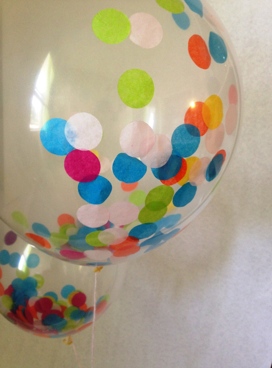 Birthday party confetti,  multi color confetti balloon  , custom confetti balloons ,custom confetti balloon,  - ANY COLOR you choose, custom