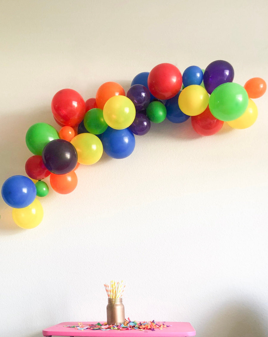 multi color Balloon garland , balloon arch , balloon arch garland, balloon kit, baby shower decor, hanging balloon,  highchair garland.