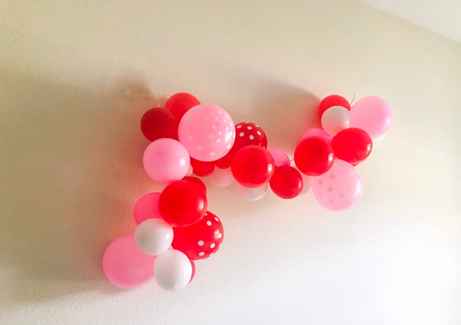 balloon garland , polka dot balloon arch , balloon arch garland, balloon kit, party decor, hanging balloons, pink,