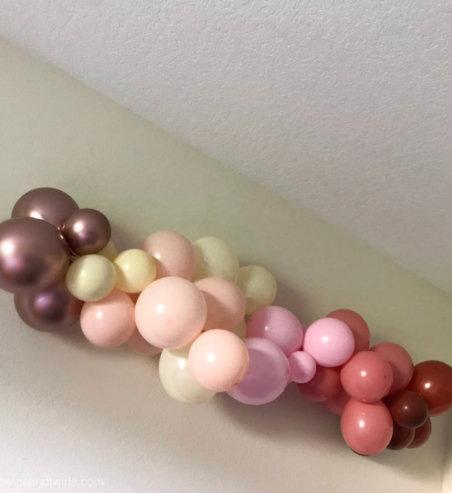 Boho Balloon Garland,  DIY Kit- Brown,rose gold,  dusty pink, pink, Blush & Ivory-Boho Party Decor-Baby Shower-Bridal Shower-Boho Arch