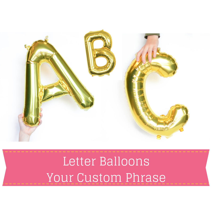custom foil letter balloons