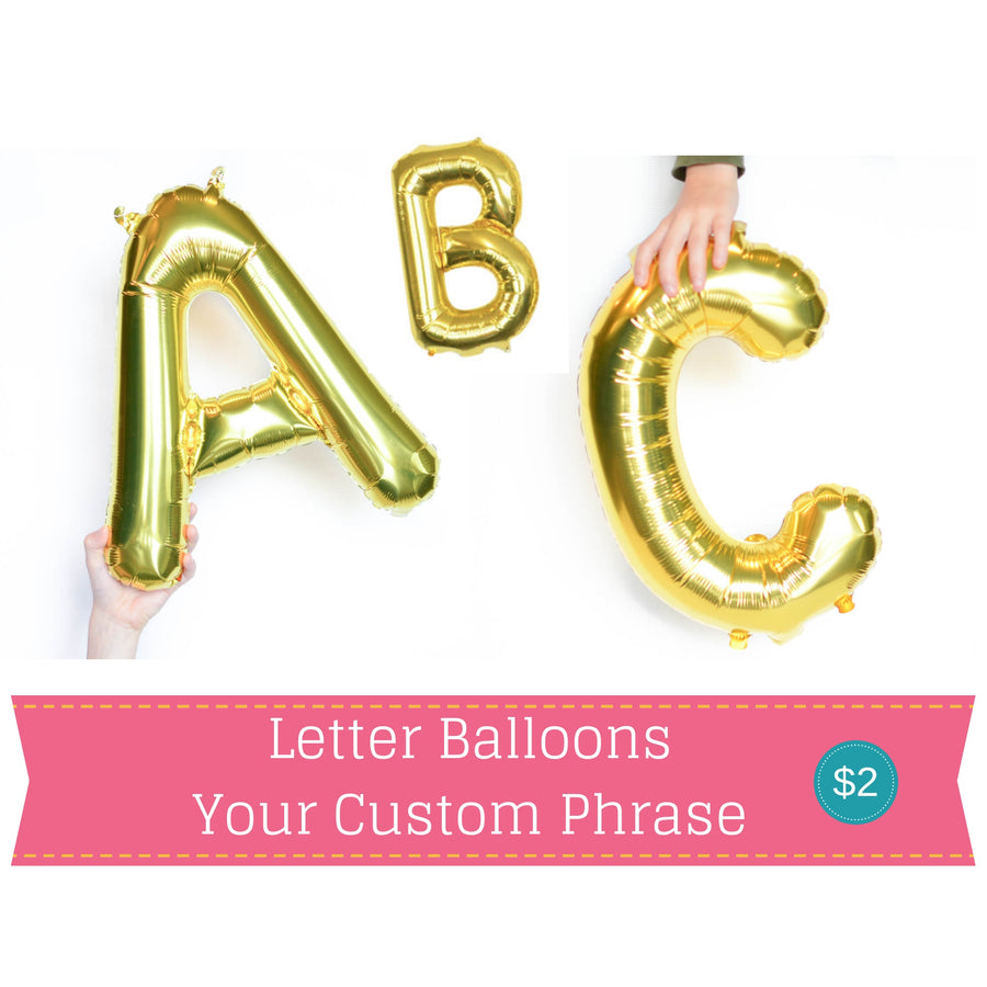 foil mini letter balloons