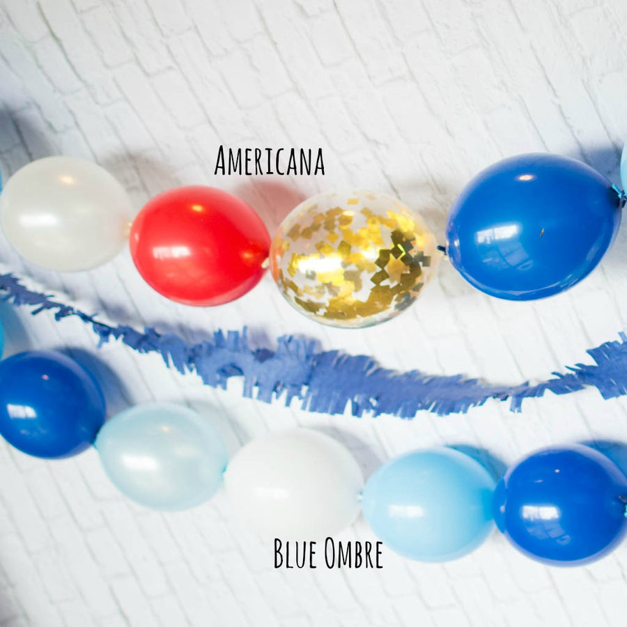 red white and blue balloons