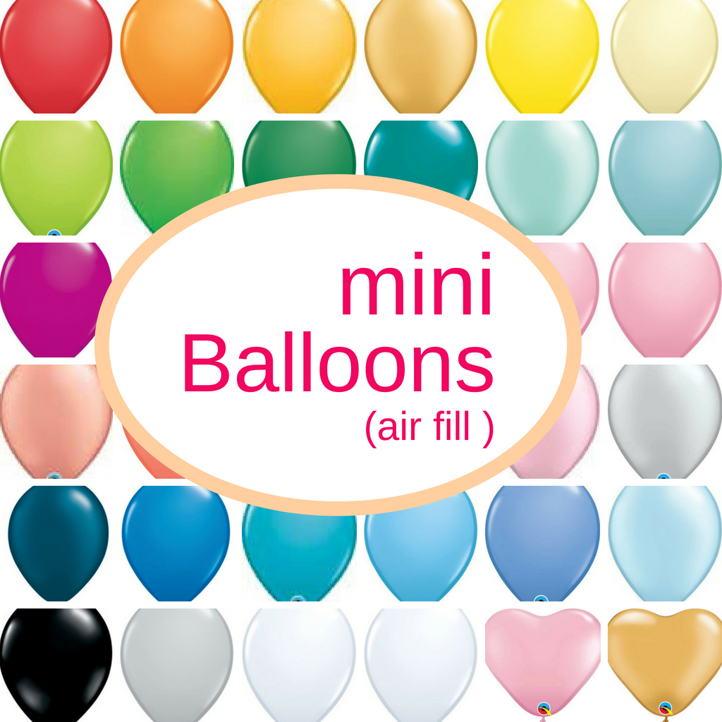 25ct, 5in, Luxe 4-Color Mix Mini Latex Balloons - Black, Gold, Silver &  White