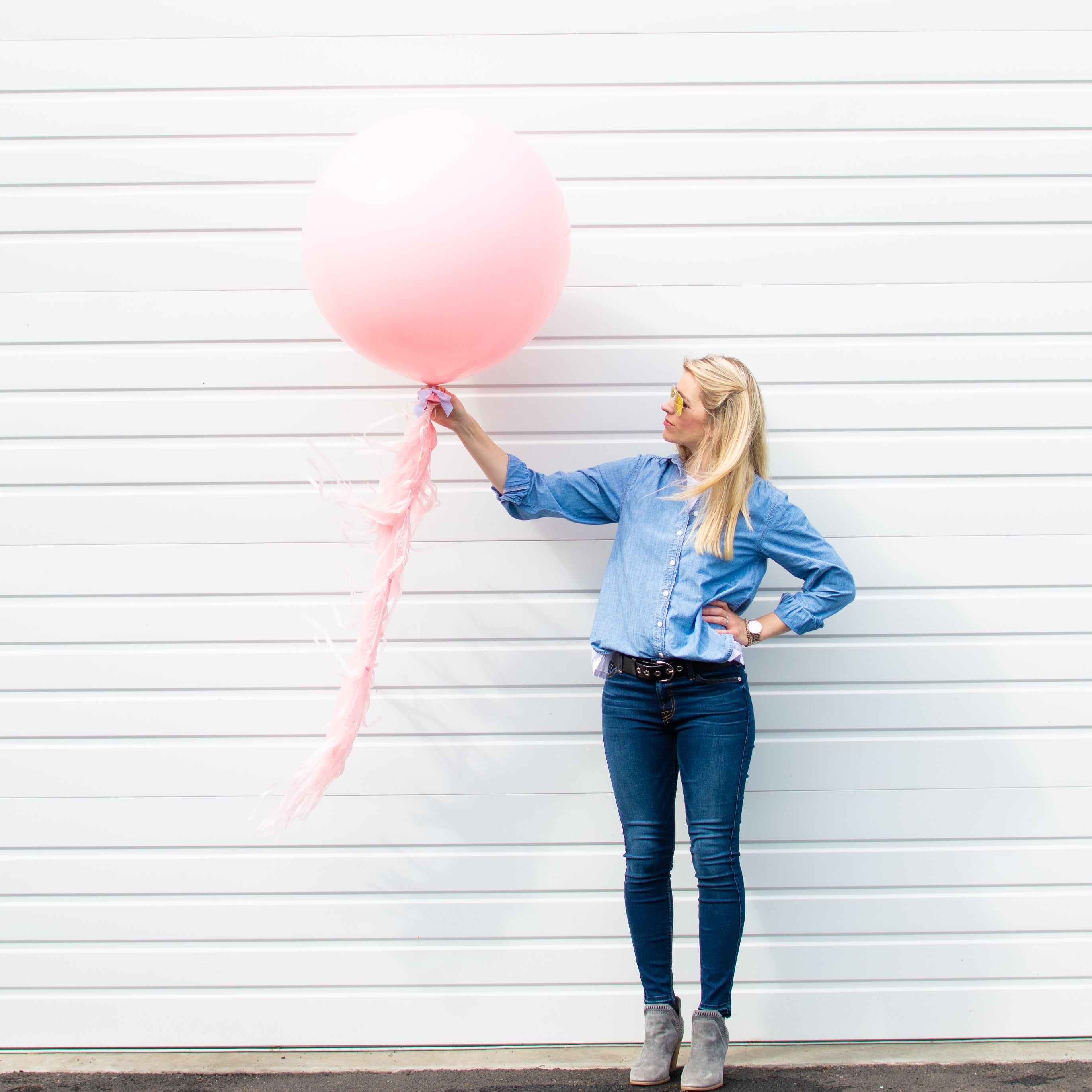 Bernadette, Balloon Tissue Tassel Tail Garland Kit in Pink, Mint and