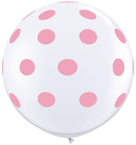 pink polka dot balloon