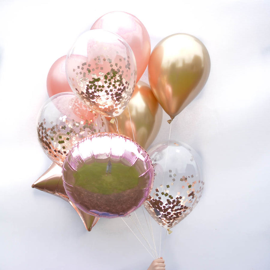 rose gold balloons