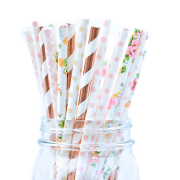 rose gold straws