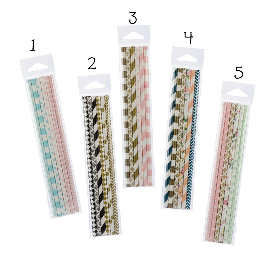 paper straw party favors