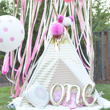 tepee with streamers