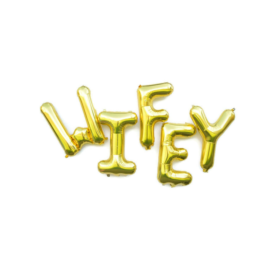 gold wifey balloon
